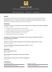 CV - Hadrien FAIVRE - Management