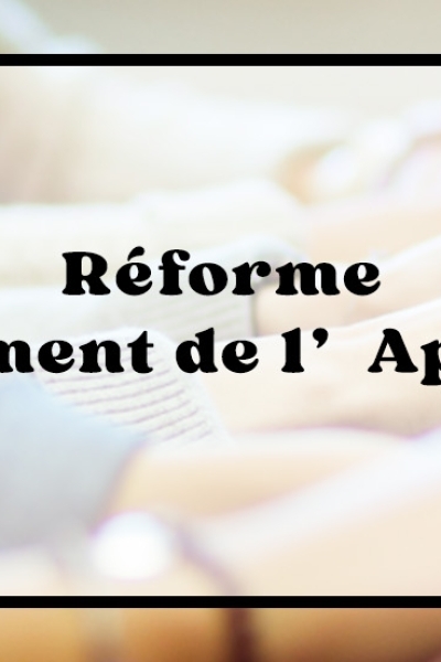Réforme du financement de l’apprentissage 